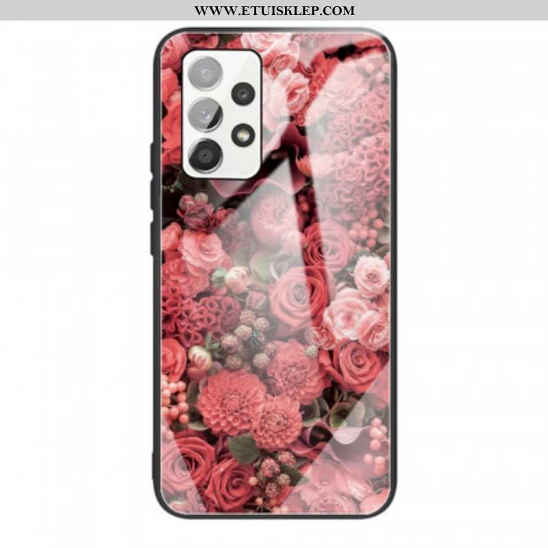 Etui do Samsung Galaxy A53 5G Szkło Hartowane W Kwiaty Róży